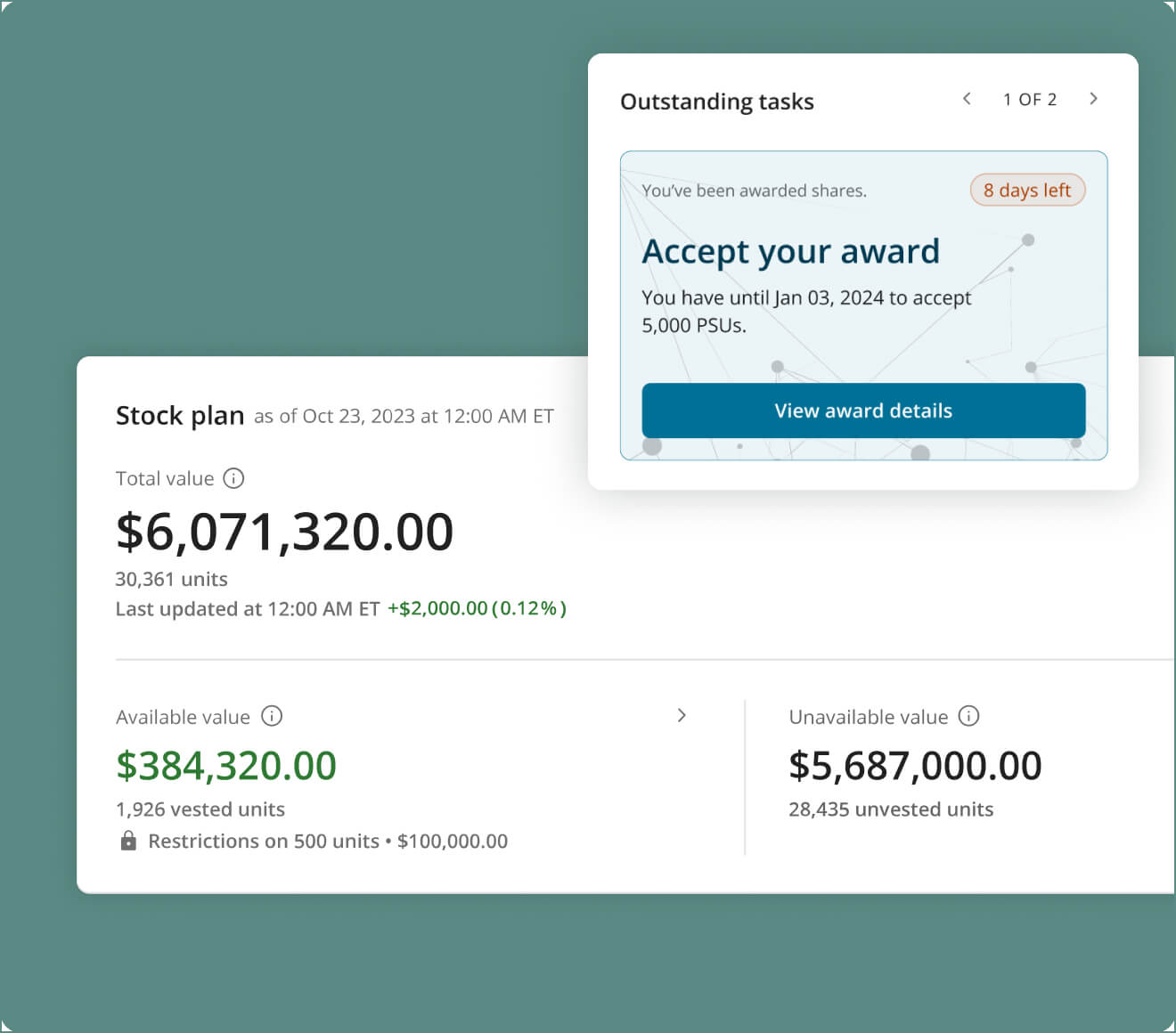 Stock plan administration demo