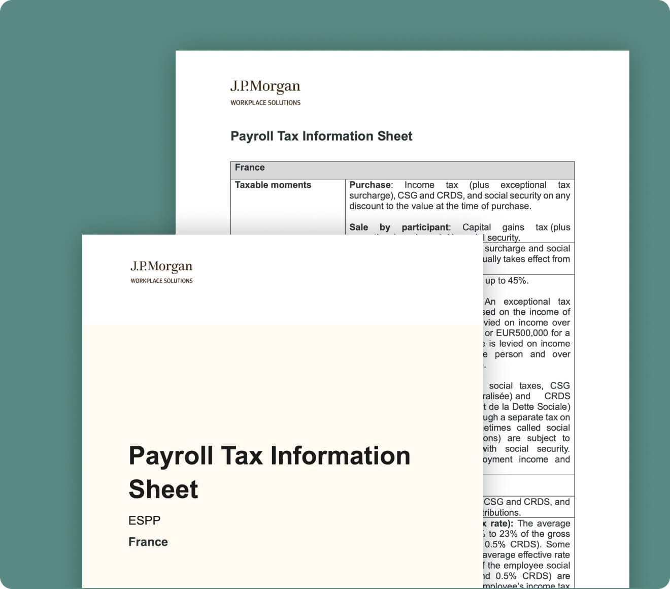 Payroll tax information sheet